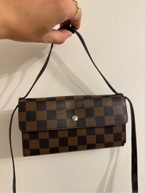 Louis Vuitton brown damier ebene crossbody bag